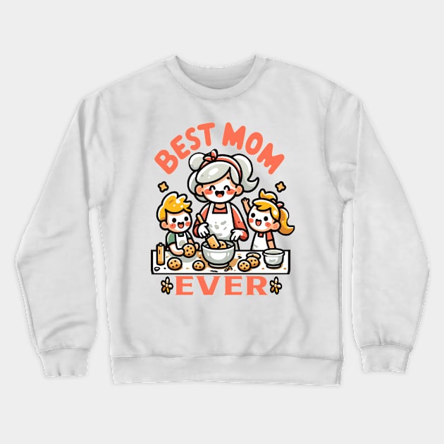 Cookie Baking Best Mom Ever Crewneck Sweatshirt by maknatess